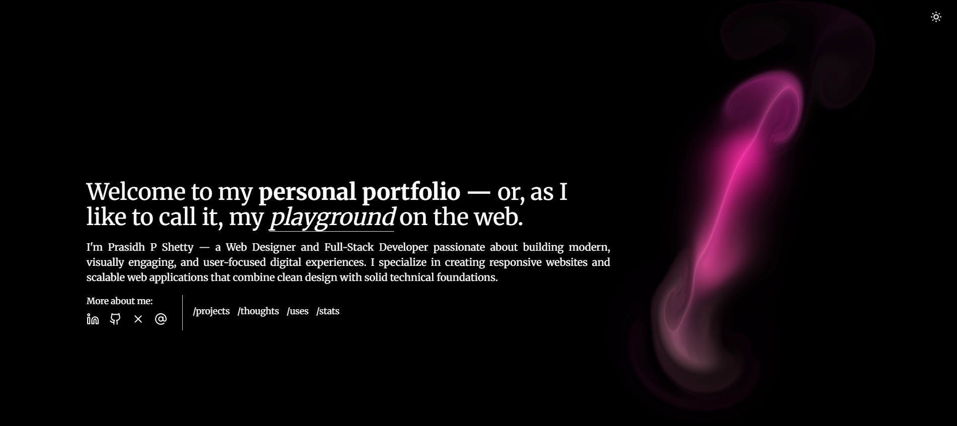 Portfolio Website v4 Screenshot